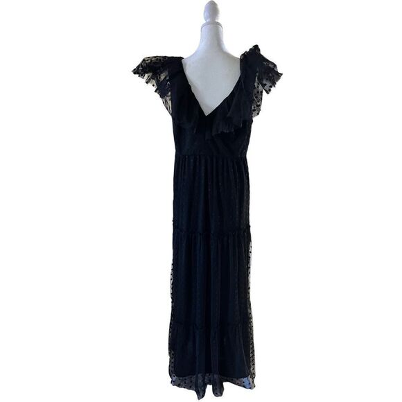 Tuckernuck Women's Black Onyx Tulle Giselle Gown Maxi Dress Size Large NWT - Picture 2 of 5